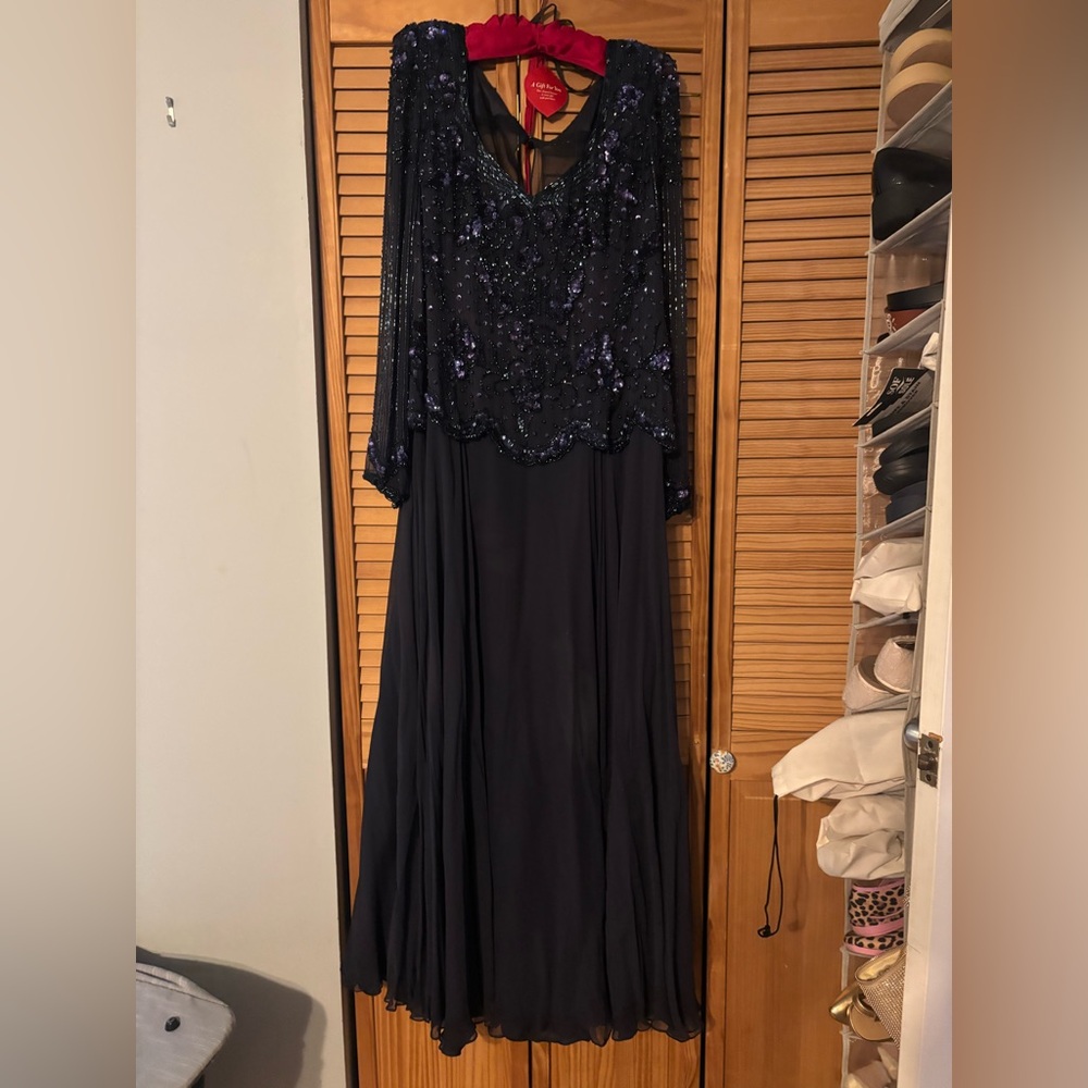 Navy mother of the bride dress